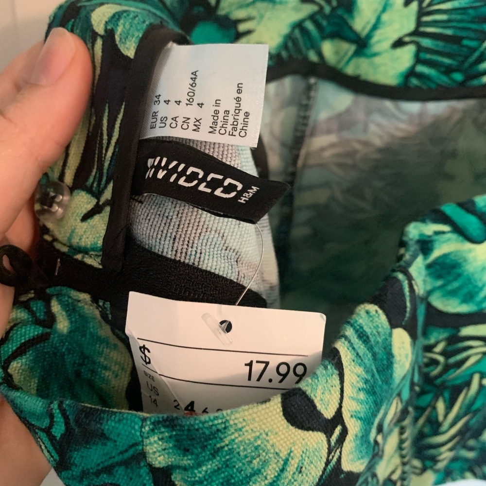 H&M Palm Tree Crop Set 4 6 XS S - Picture 5 of 5